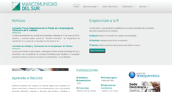 Desktop Screenshot of mancomunidaddelsur.org